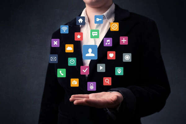 Icônes réseaux sociaux et communication